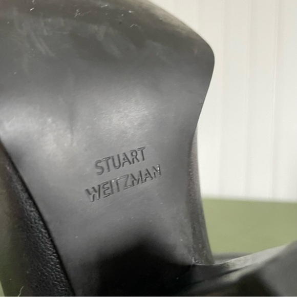 Stuart Weitzman Wedge Heel Ankle Boots in Black Glove Leather *Spain* - Picture 8 of 12